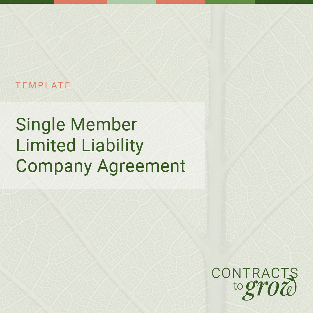 Single Member LLC Agreement