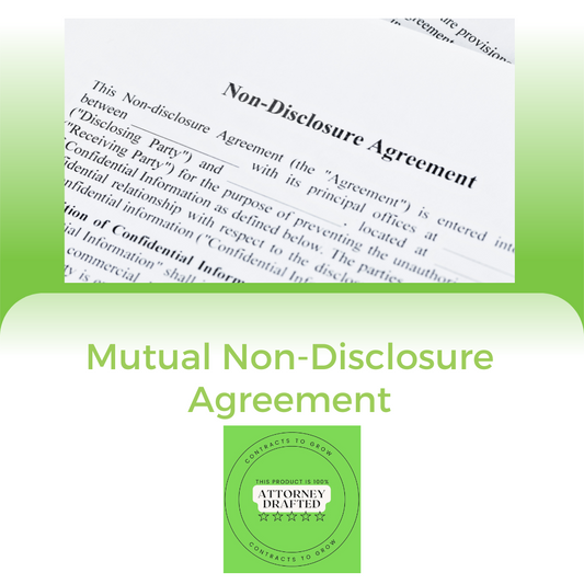 Mutual Non-Disclosure Agreement (with video)