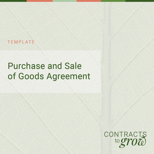 Purchase and Sale of Goods Agreement