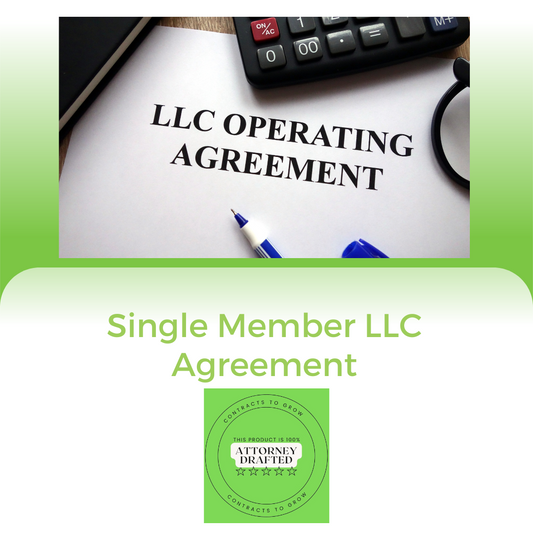 Single Member LLC Agreement (with video)