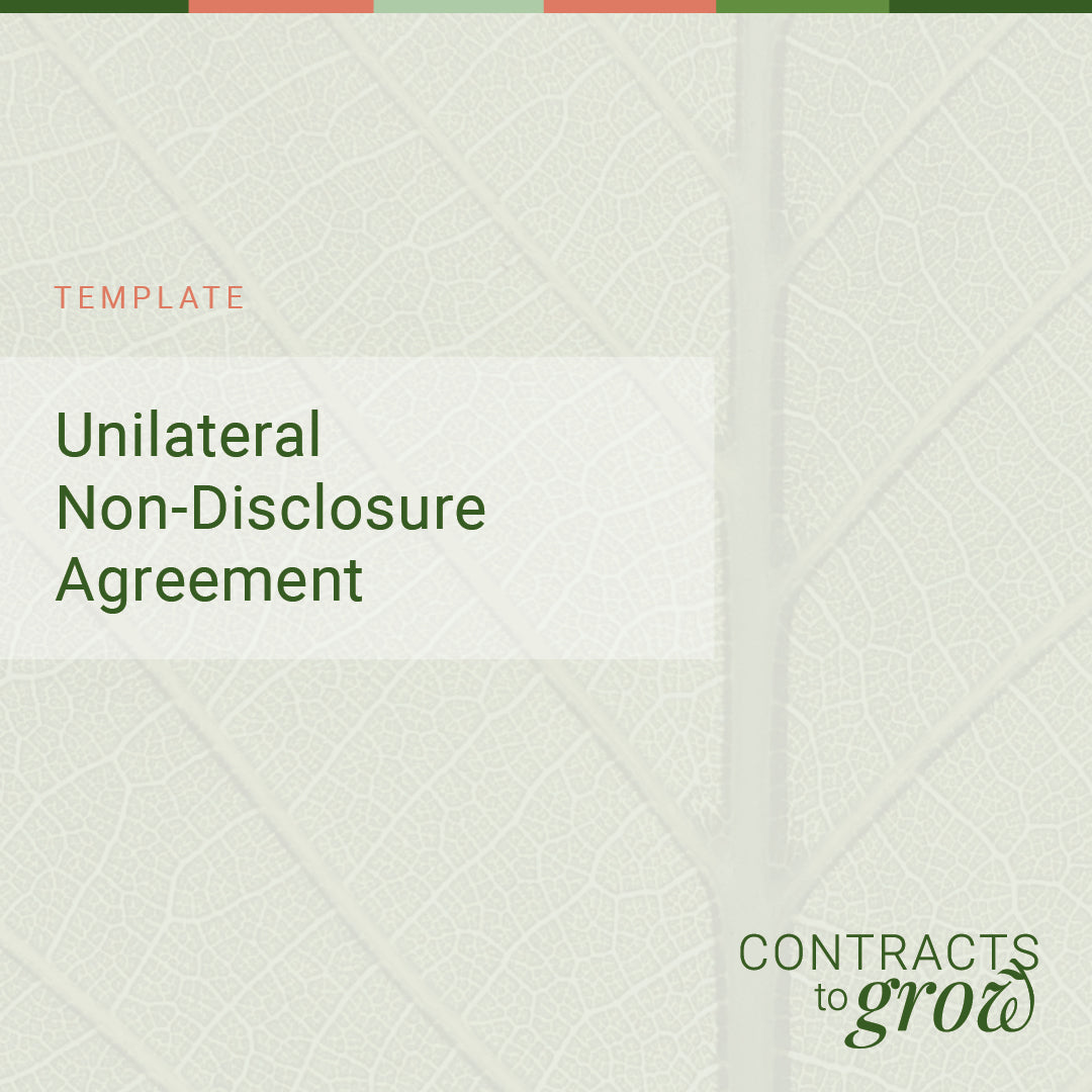 Unilateral Non-disclosure Agreement