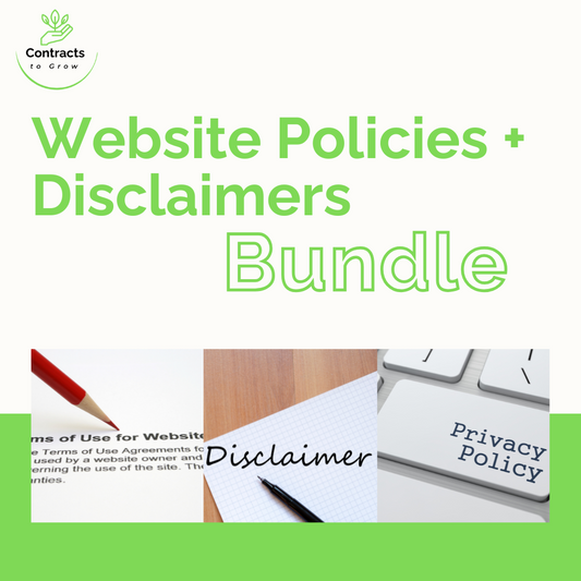 Website Policies + Disclaimers Bundle